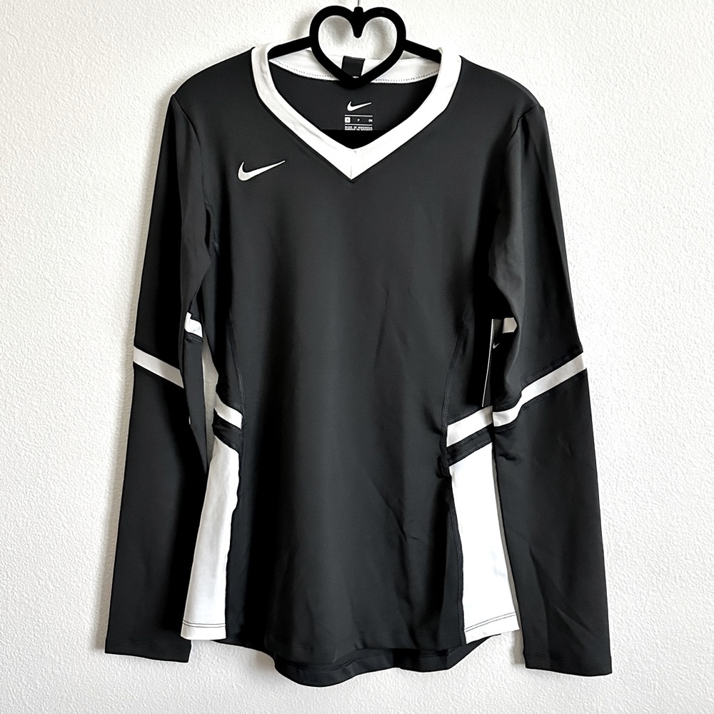 Nike Gray White Long Sleeve Athletic Volleyball Jersey Top Size Various